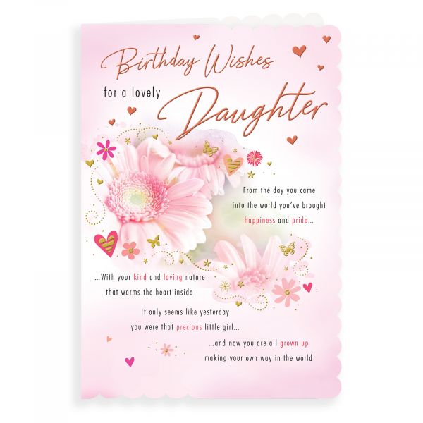 Birthday Card Daughter, Flower Photo