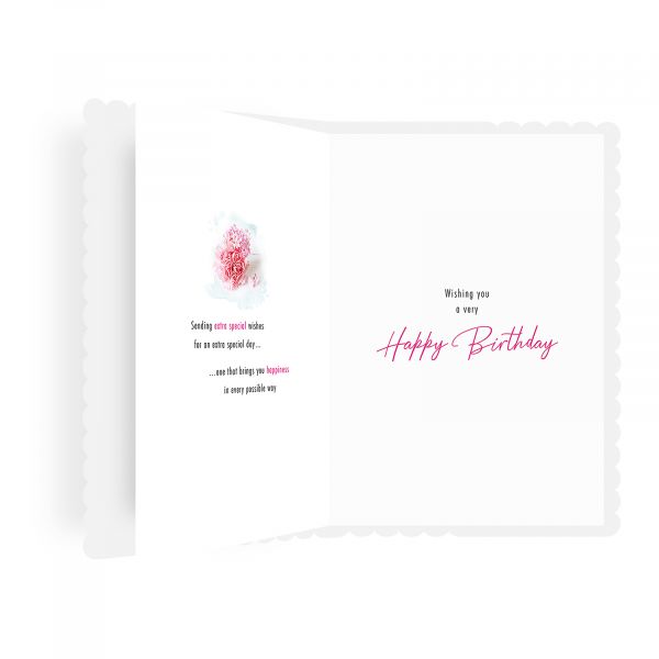 Birthday Card Open, Carnations
