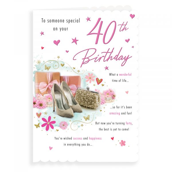 Birthday Card Age 40 F, Shoes And Bag