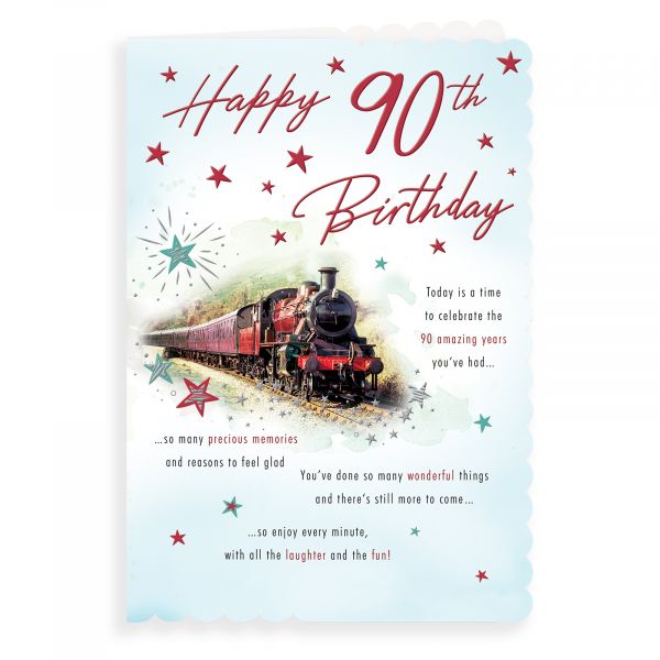 Birthday Card Age 90 M, Train
