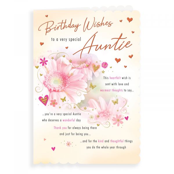 Birthday Card Auntie, Flower Photo