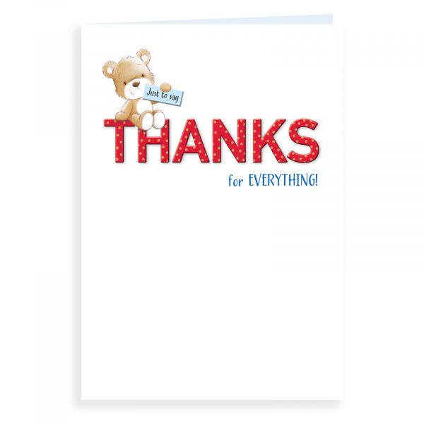 Thank You Card, Bear On Text