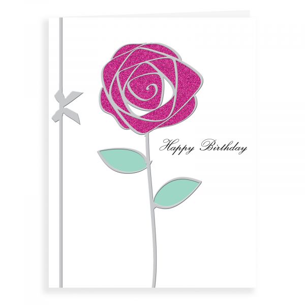 Birthday Card Open, Rose