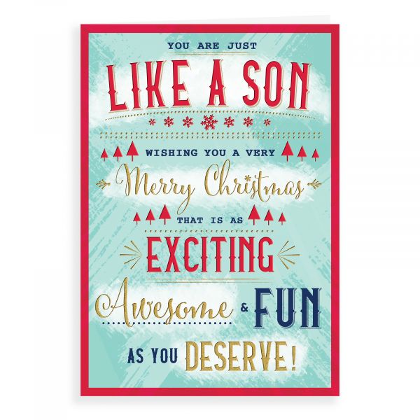 Christmas Card Like A Son, Text