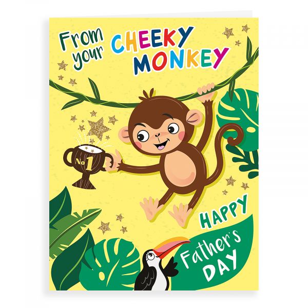 Father's Day Card From Cheeky Monkey, Monkey