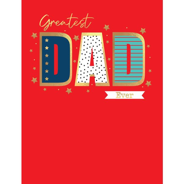 Father's Day Card Dad, Dad On Red