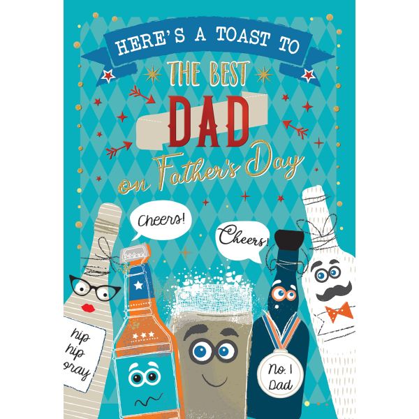 Father's Day Card Dad, Bottles
