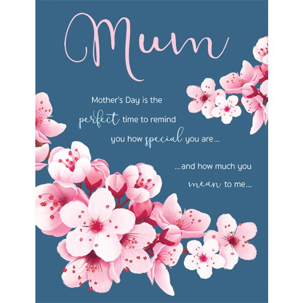 Cards Direct Mother's Day Card Mum, Navy Blossom