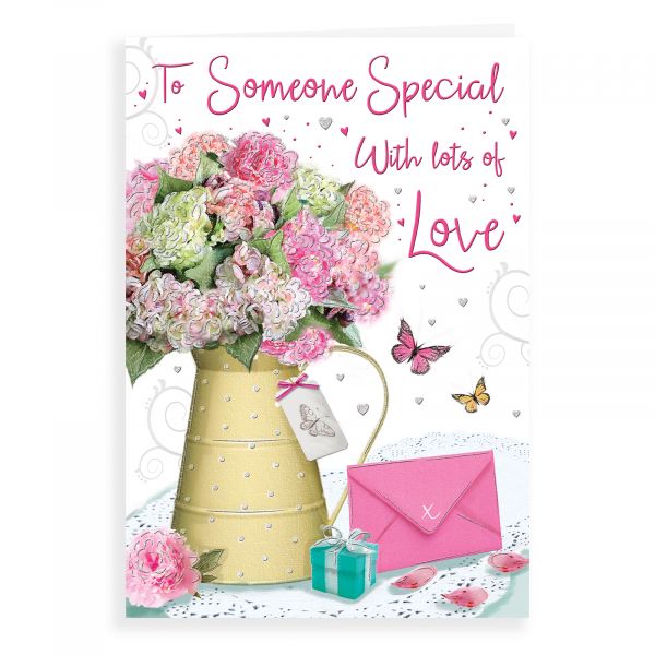 Birthday Card Someone Special, Flowers In A Jug