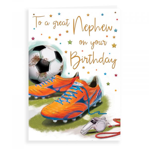 Birthday Card Nephew, Football Boots