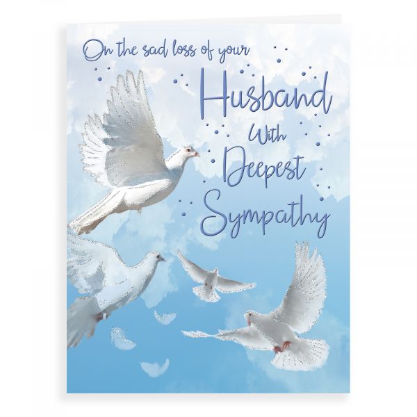 Sympathy Card Husband, Doves