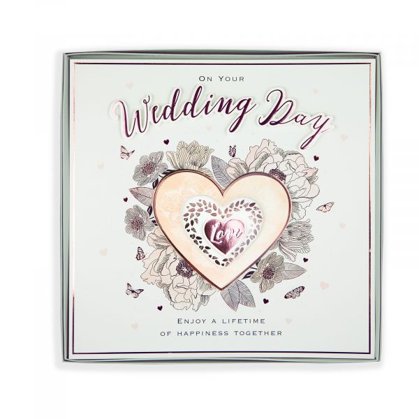 Wedding Boxed Card, Heart & Floral