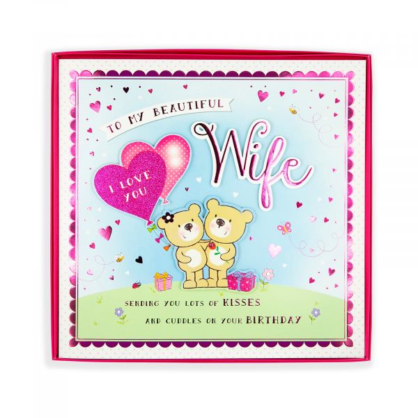 Birthday Boxed Card Wife, Bear Couple