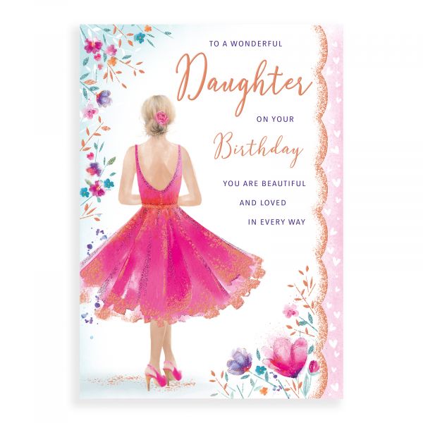 Birthday Card Daughter, Girl In A Dress