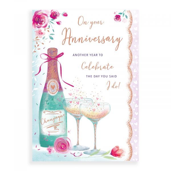 Anniversary Card Your, Champagne