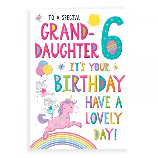 Birthday Card Age 6 Granddaughter