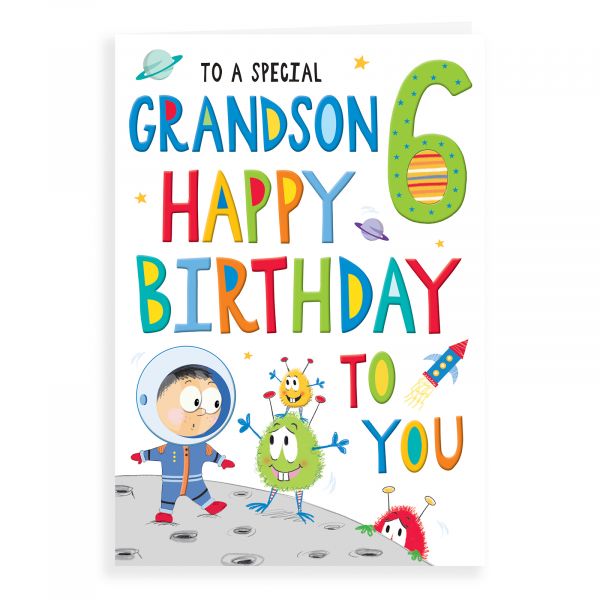 Birthday Card Age 6 Grandson