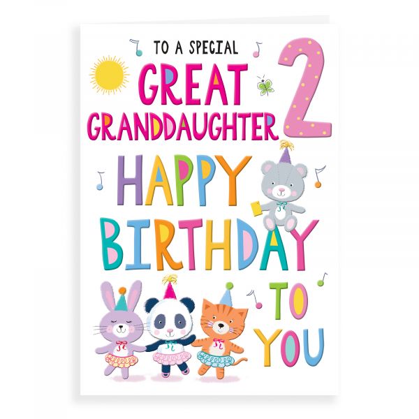 Birthday Card Age 2 Great Granddaughter