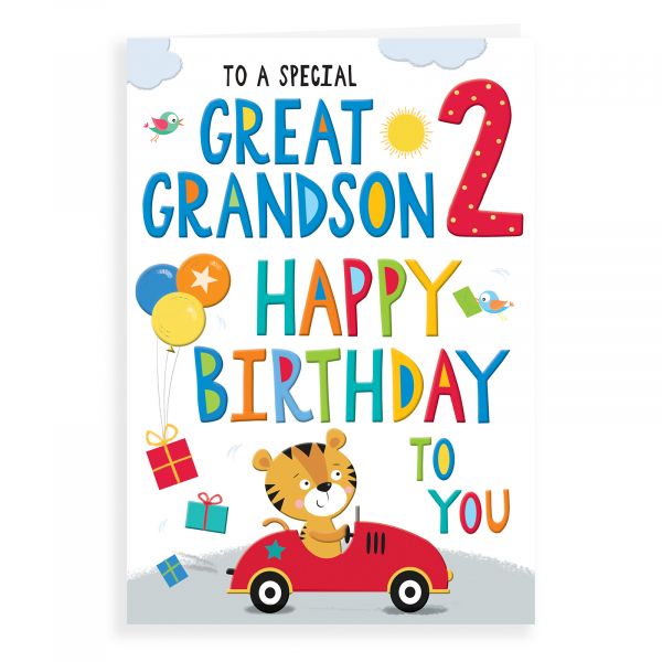 Birthday Card Age 2 Great Grandson