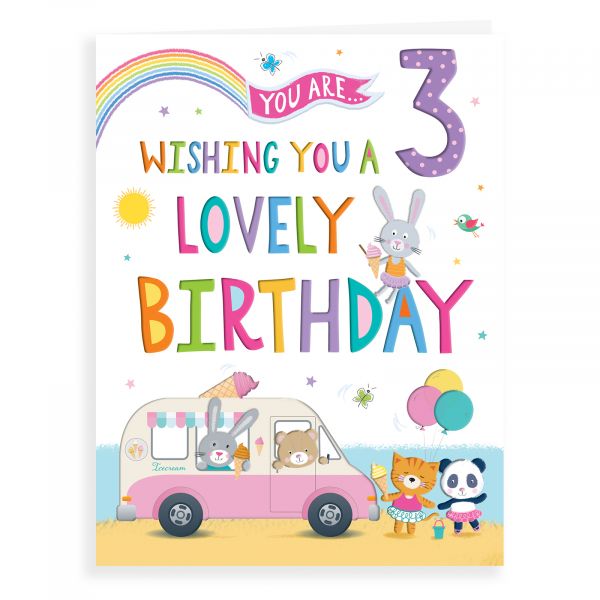 Birthday Card Age 3 F