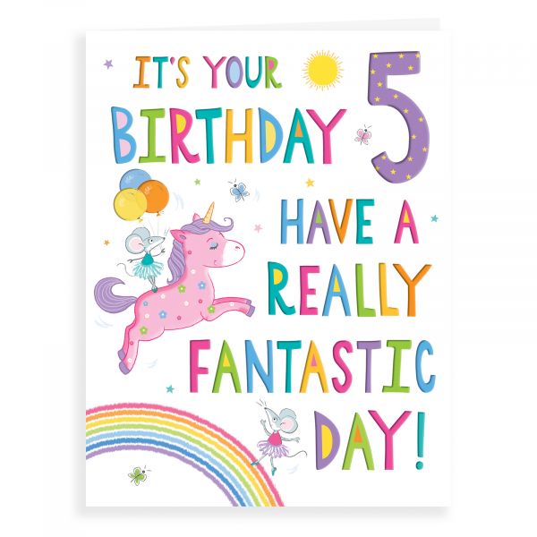 Birthday Card Age 5 F