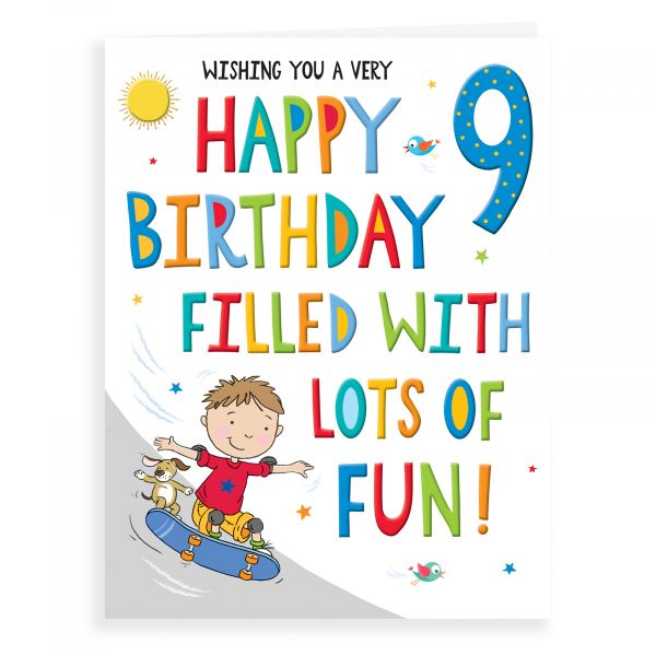 Birthday Card Age 9 M