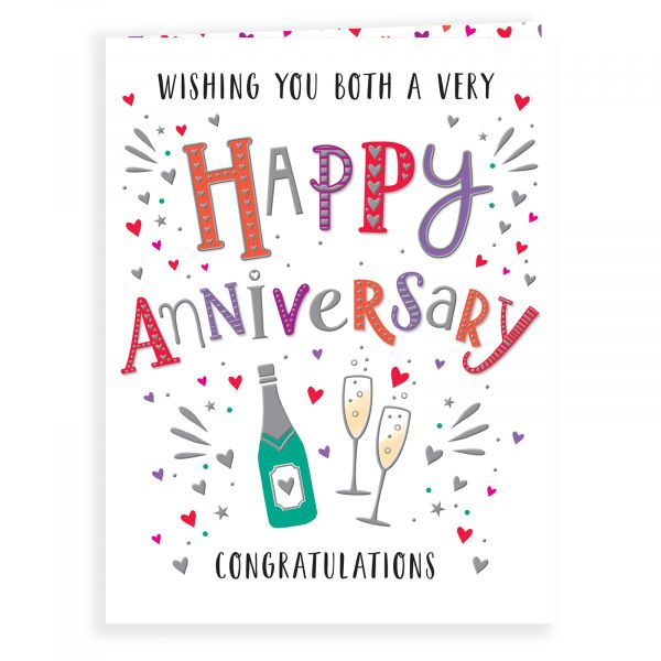 Anniversary Card Your, Colourful Text