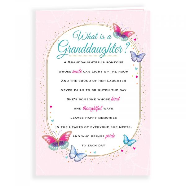 Birthday Card Granddaughter, Butterflies