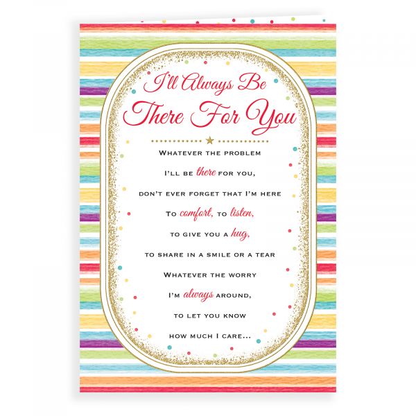 Thinking of You Card I'll Always Be There, Stripes