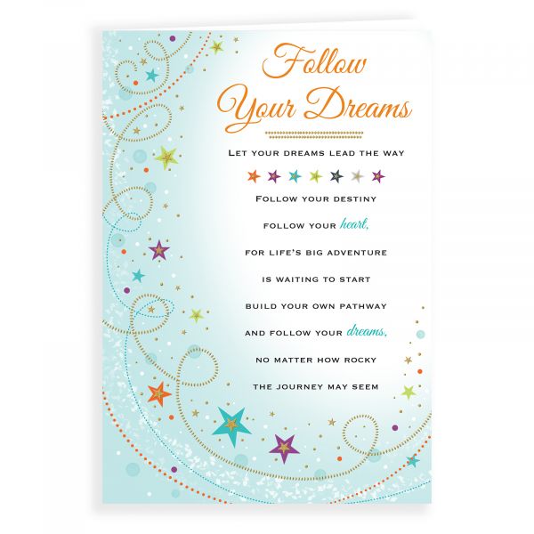 Thinking of You Card Follow your Dreams