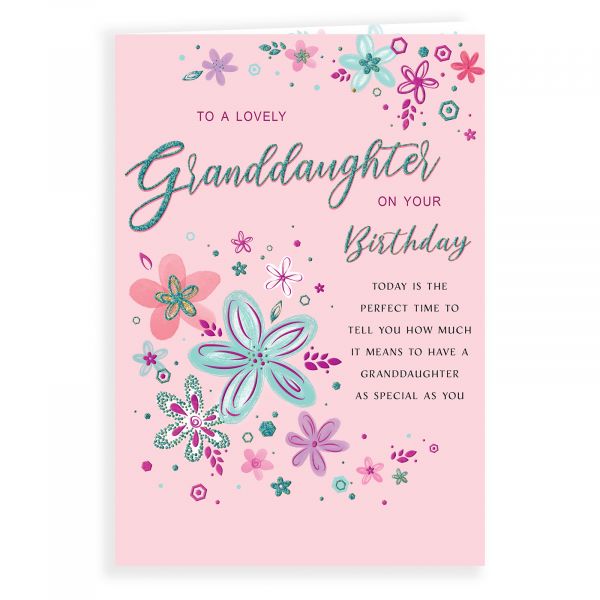 Birthday Card Granddaughter, Flowers Nova