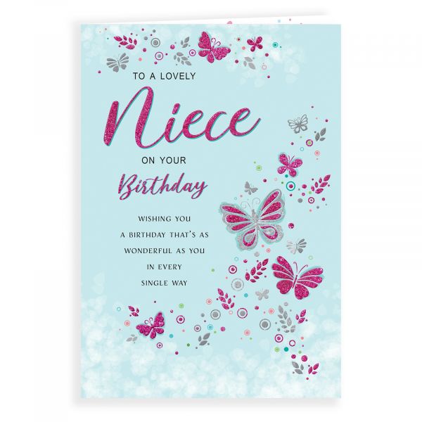 Birthday Card Niece, Butterflies