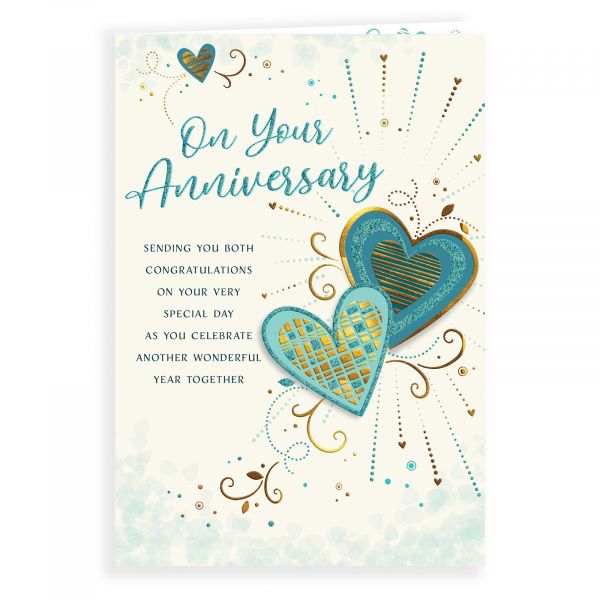 Anniversary Card Your, 2 Hearts