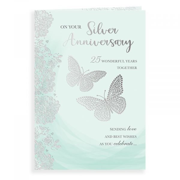 Anniversary Card Silver Your