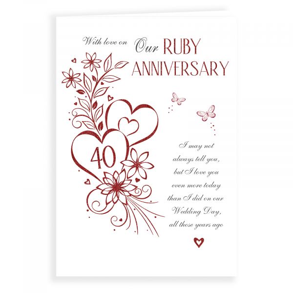 Anniversary Card Ruby Our