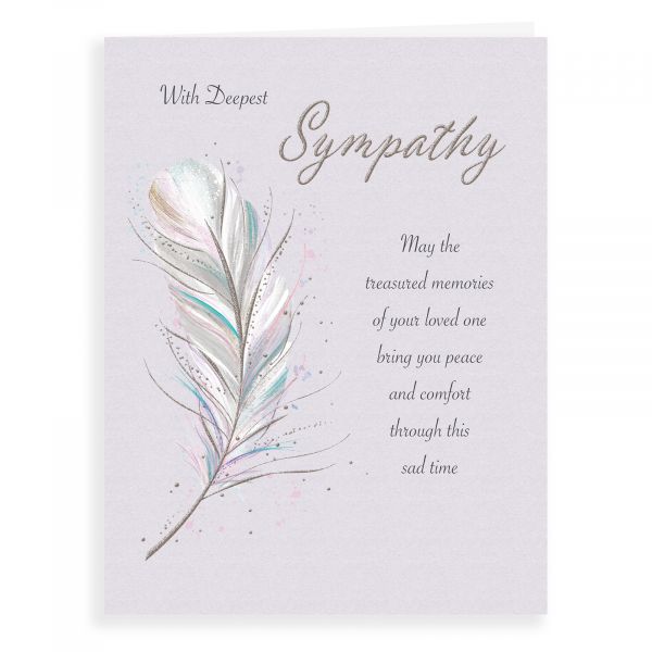 Sympathy Card, Feather