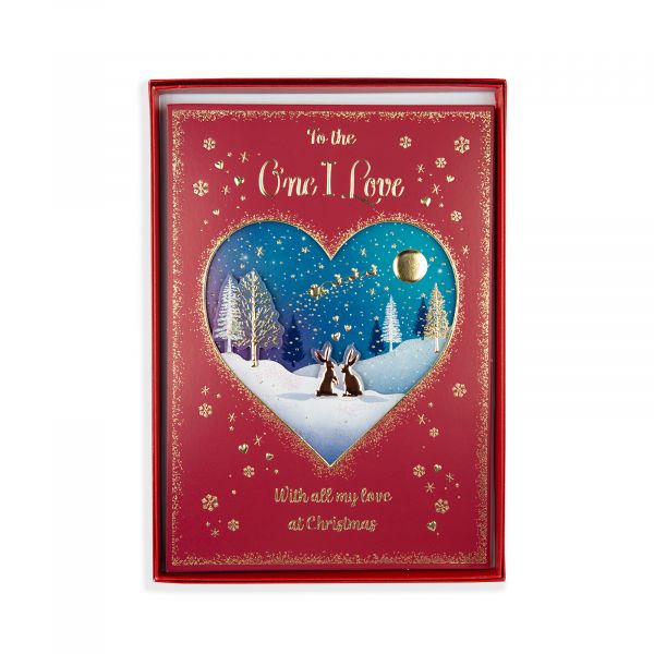 Christmas Single Boxed Card One I Love