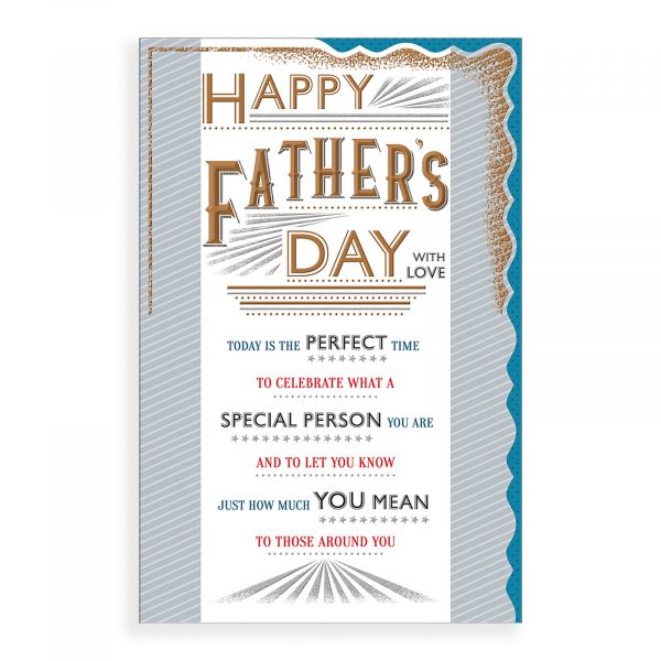 Father's Day Card Father's Day, Type On Blue Stripe