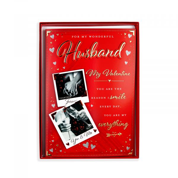 Valentines Day Boxed Card Husband, Photos holding hands