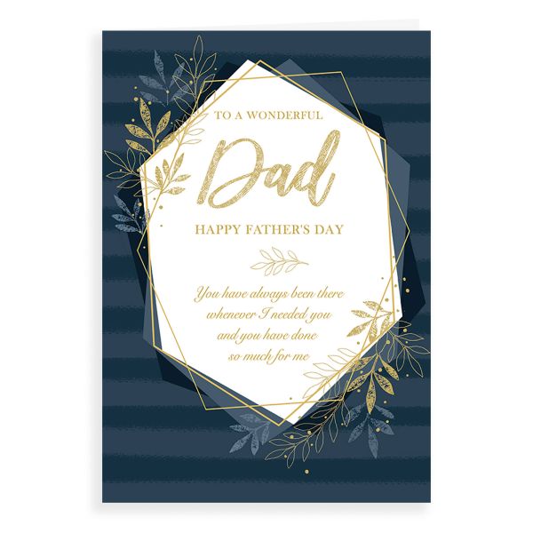 Father's Day Card Dad, Foliage Panel