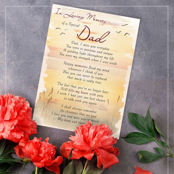 Memorial Graveside Card Dad