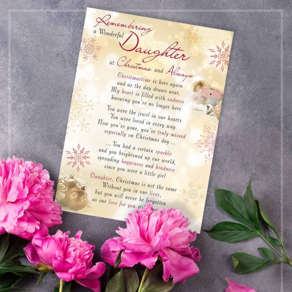Christmas Memorial Graveside Card Daughter