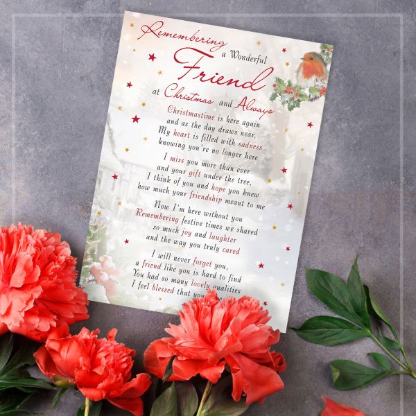 Christmas Memorial Graveside Card Friend