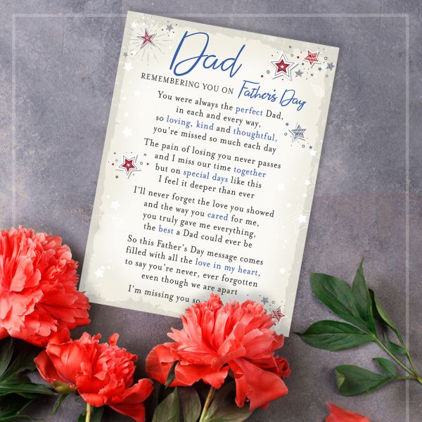 Father's Day Graveside Memorial Card, 1