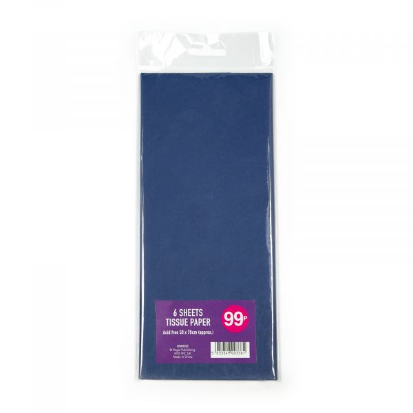 6 Sheets Tissue Paper Dark Blue