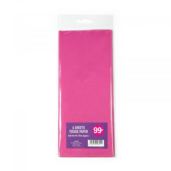 6 Sheets Tissue Paper Fuchsia