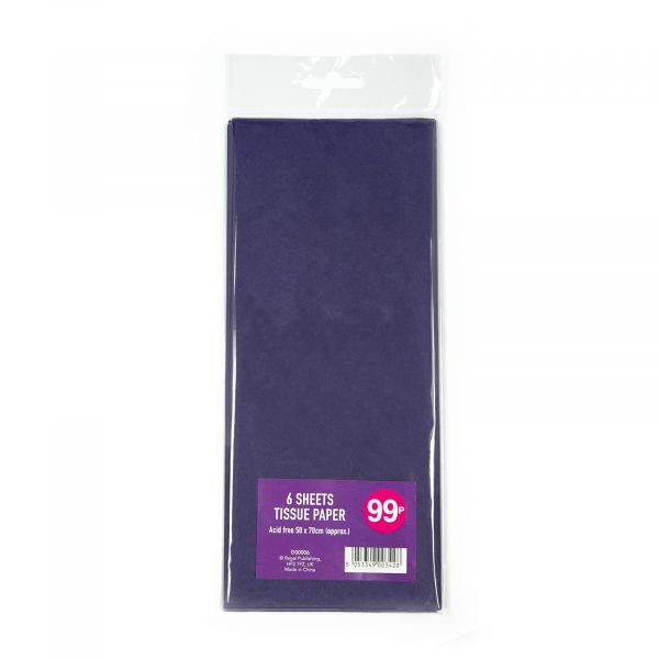 6 Sheets Tissue Paper Purple