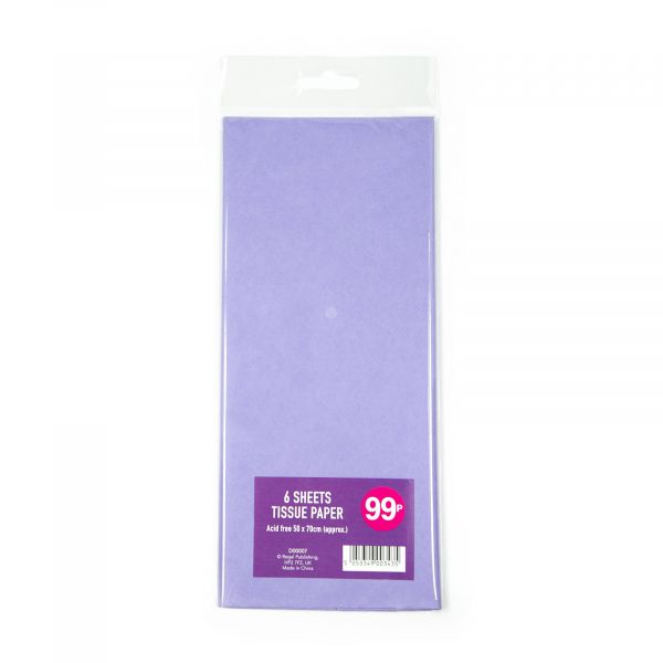 6 Sheets Tissue Paper Lilac
