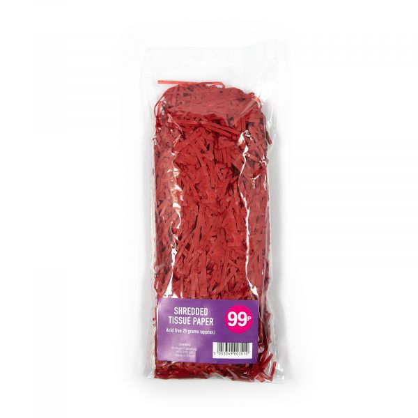 Shredded Tissue Paper Red