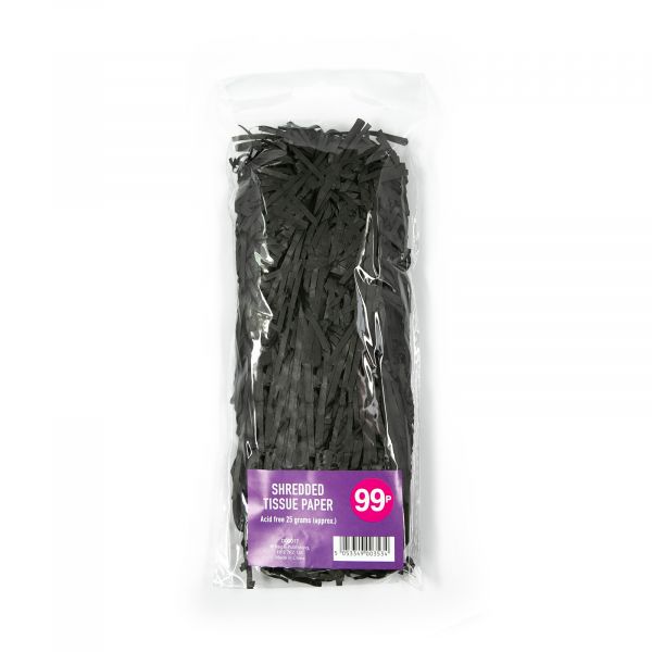 Shredded Tissue Paper Black